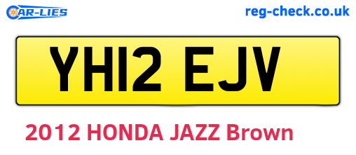 YH12EJV are the vehicle registration plates.