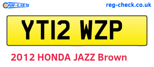 YT12WZP are the vehicle registration plates.