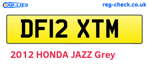DF12XTM are the vehicle registration plates.