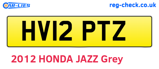 HV12PTZ are the vehicle registration plates.
