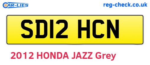 SD12HCN are the vehicle registration plates.