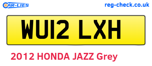 WU12LXH are the vehicle registration plates.