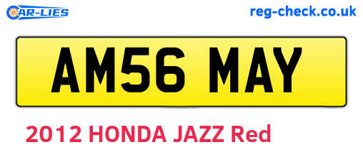 AM56MAY are the vehicle registration plates.