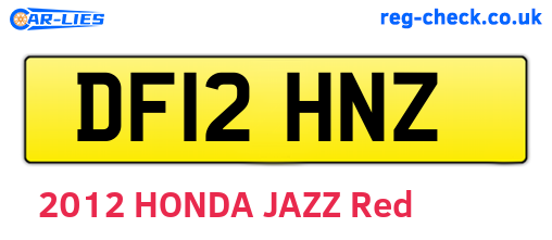 DF12HNZ are the vehicle registration plates.