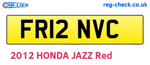 FR12NVC are the vehicle registration plates.