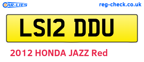 LS12DDU are the vehicle registration plates.