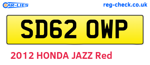 SD62OWP are the vehicle registration plates.