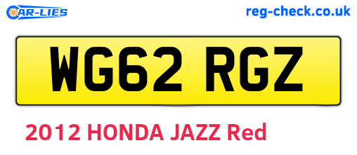 WG62RGZ are the vehicle registration plates.