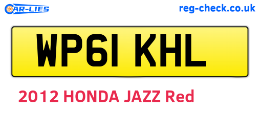 WP61KHL are the vehicle registration plates.