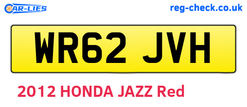 WR62JVH are the vehicle registration plates.