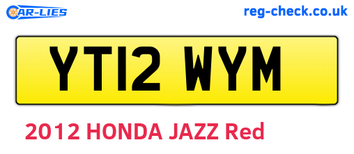 YT12WYM are the vehicle registration plates.