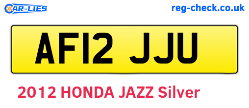 AF12JJU are the vehicle registration plates.