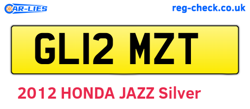 GL12MZT are the vehicle registration plates.