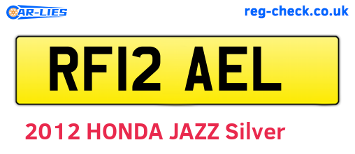 RF12AEL are the vehicle registration plates.