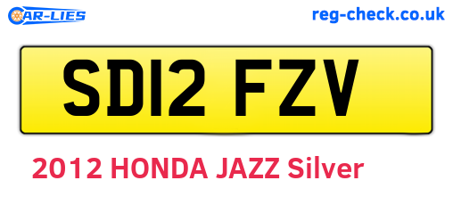 SD12FZV are the vehicle registration plates.