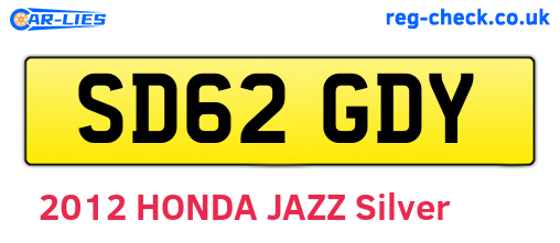 SD62GDY are the vehicle registration plates.