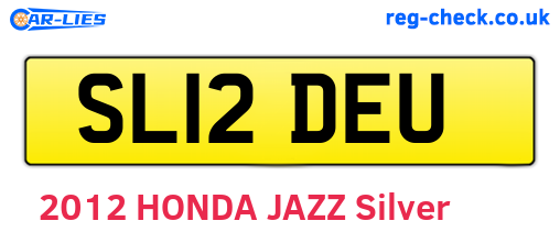 SL12DEU are the vehicle registration plates.