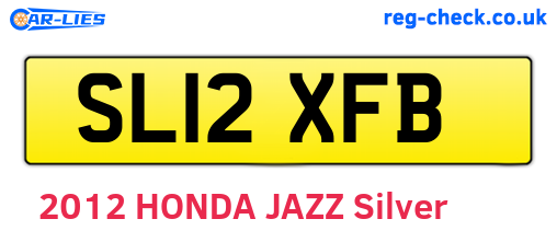 SL12XFB are the vehicle registration plates.