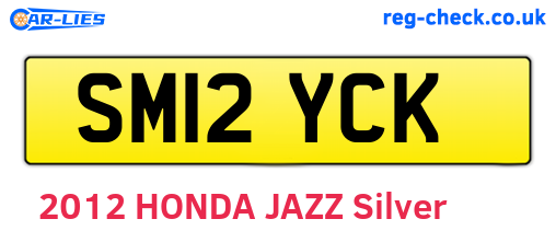 SM12YCK are the vehicle registration plates.