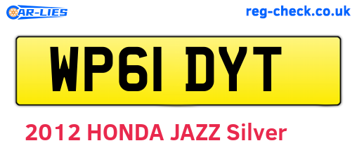 WP61DYT are the vehicle registration plates.