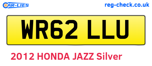 WR62LLU are the vehicle registration plates.