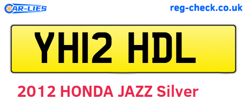 YH12HDL are the vehicle registration plates.
