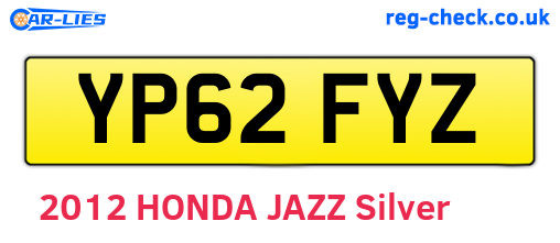 YP62FYZ are the vehicle registration plates.