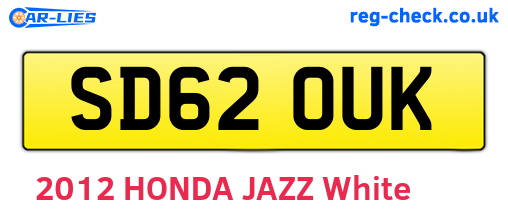 SD62OUK are the vehicle registration plates.