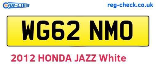 WG62NMO are the vehicle registration plates.
