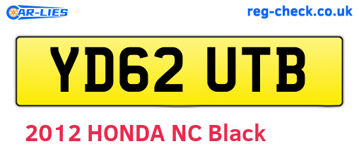 YD62UTB are the vehicle registration plates.