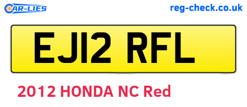 EJ12RFL are the vehicle registration plates.