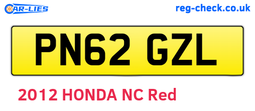 PN62GZL are the vehicle registration plates.