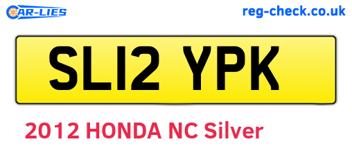 SL12YPK are the vehicle registration plates.