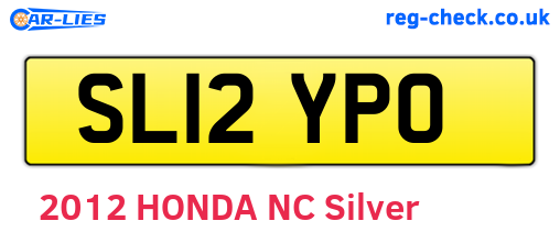 SL12YPO are the vehicle registration plates.
