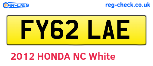 FY62LAE are the vehicle registration plates.