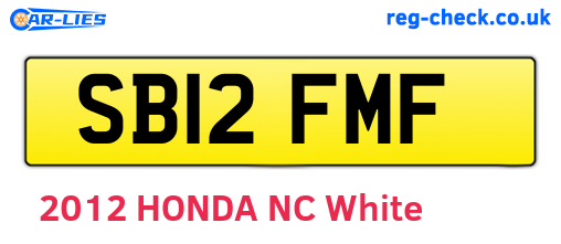 SB12FMF are the vehicle registration plates.