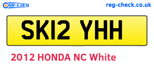 SK12YHH are the vehicle registration plates.