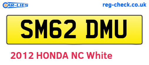 SM62DMU are the vehicle registration plates.
