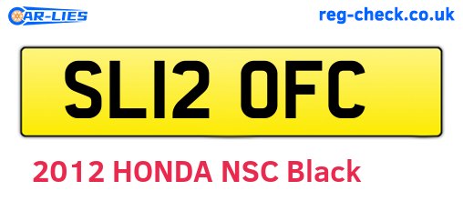 SL12OFC are the vehicle registration plates.