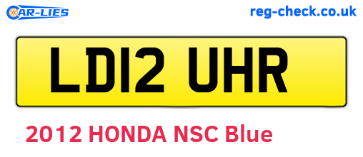 LD12UHR are the vehicle registration plates.