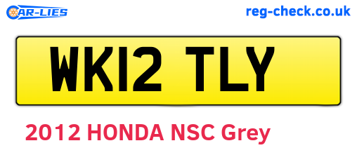 WK12TLY are the vehicle registration plates.