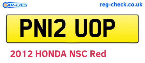 PN12UOP are the vehicle registration plates.