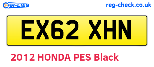 EX62XHN are the vehicle registration plates.