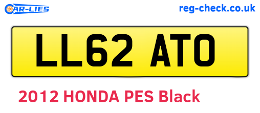 LL62ATO are the vehicle registration plates.