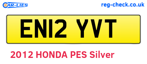 EN12YVT are the vehicle registration plates.
