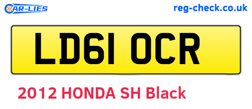 LD61OCR are the vehicle registration plates.