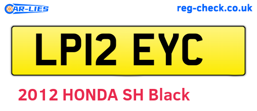 LP12EYC are the vehicle registration plates.