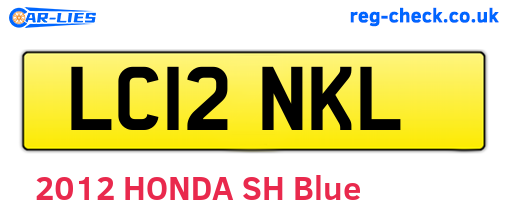 LC12NKL are the vehicle registration plates.