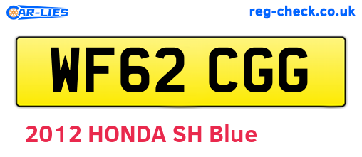 WF62CGG are the vehicle registration plates.