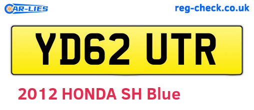 YD62UTR are the vehicle registration plates.